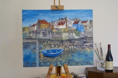 Gail-Collings-A-Cornish-Village-On-A-Sunny-Day-Oil-On-CanvasPOA