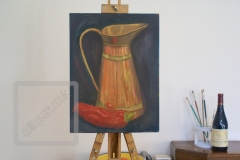 Gail-Collings-Copper-Jug £ 75.00- oil on canvas