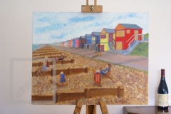 Gail-Collings-A-Perspective-Of-Whitstable-Beach-Oil-On-Canvas-POA