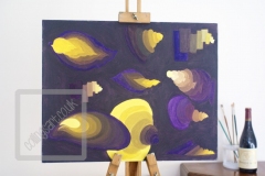 Gail-Collings-Study-Of-Shells-In-A-Fugue-Inspired-By-Paul-Klee £95.00-Oil on Canvas