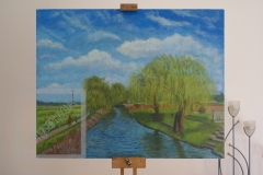 Gail-Collings-View-Over-The-Bridge-Of-River-Stour-Oil-On-CanvasPOA